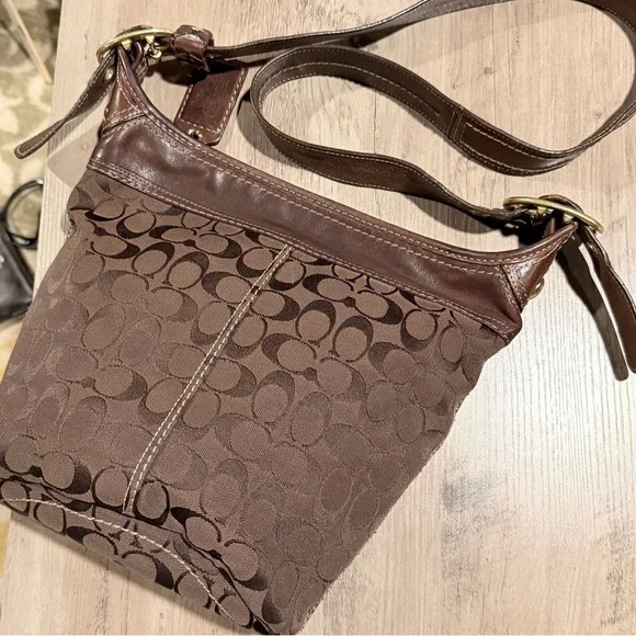 Vintage Coach Bleecker Signature Duffle Bucket Hobo Bag - Picture 9 of 13